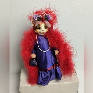 Artisan Flair,Inc Heather Flykes Molly Catnip Red Hat Cat Doll Porcelain…